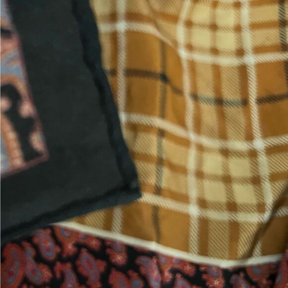 Yves Saint Laurent Plaid and Paisley Square Silk Scarf - Picture 5 of 5